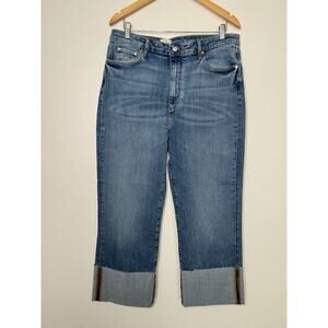 Anthropologie Pilcro Scotty Cuffed High Rise Straight Leg Jeans Size 33